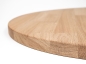 Preview: Round Tabletop Worktop Oak A/B, finger jointed lamellas, 26 mm, untreated